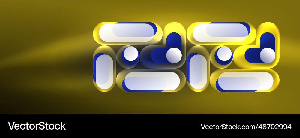 Glowing round shapes abstract background template Vector Image