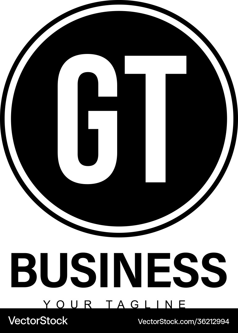 Gt initial a logo design with abstract style Gt initial a logo design with abstract style vector image