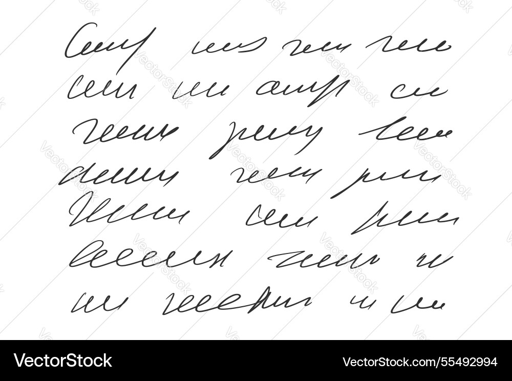 Illegible fake decorative cursive script message Illegible fake decorative cursive script message Vector Image