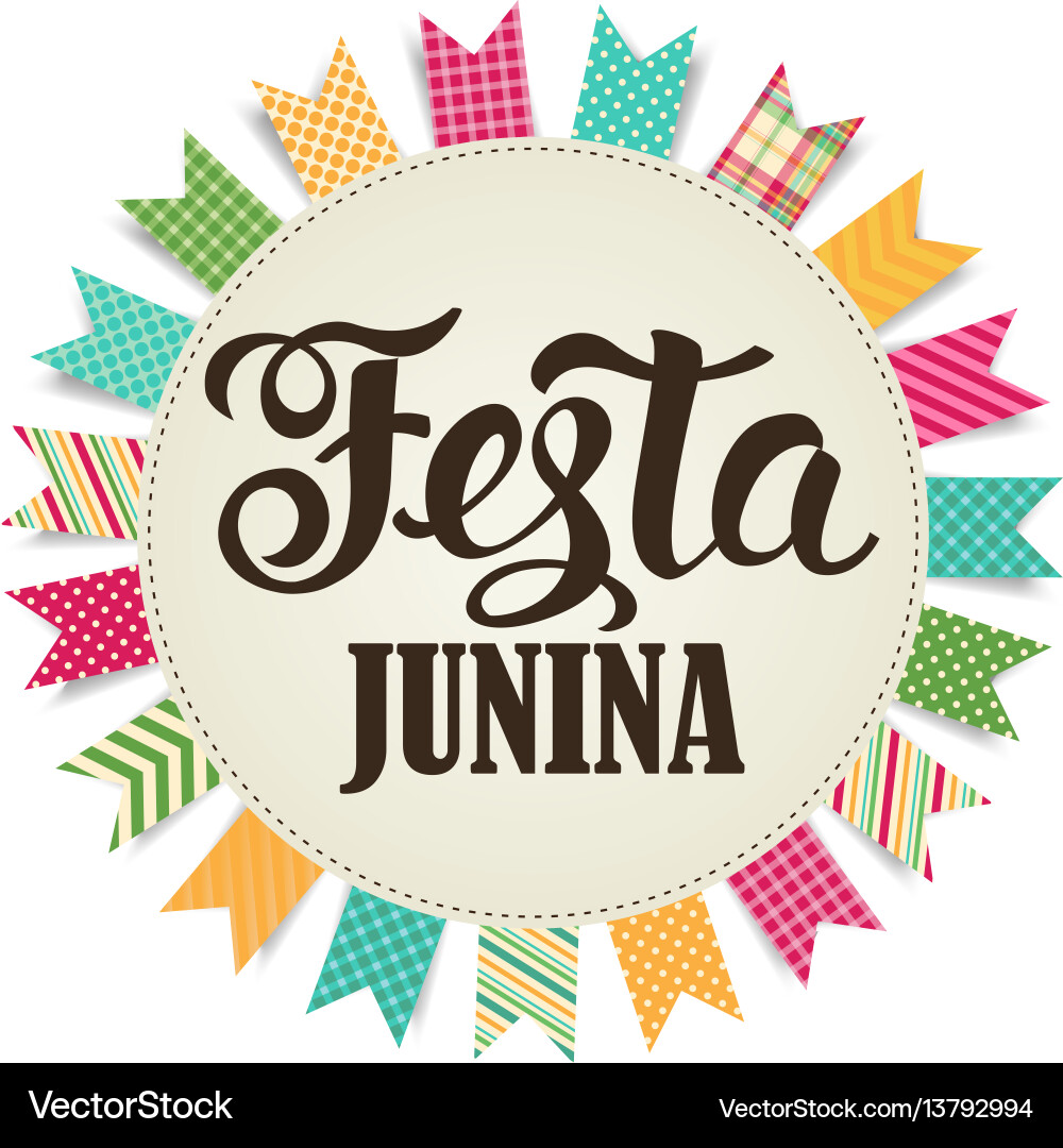 Junina Festival Celebration Vector Image