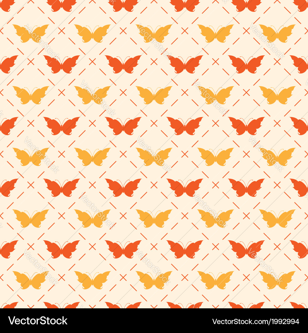 Seamless pattern with bitterflies vector image