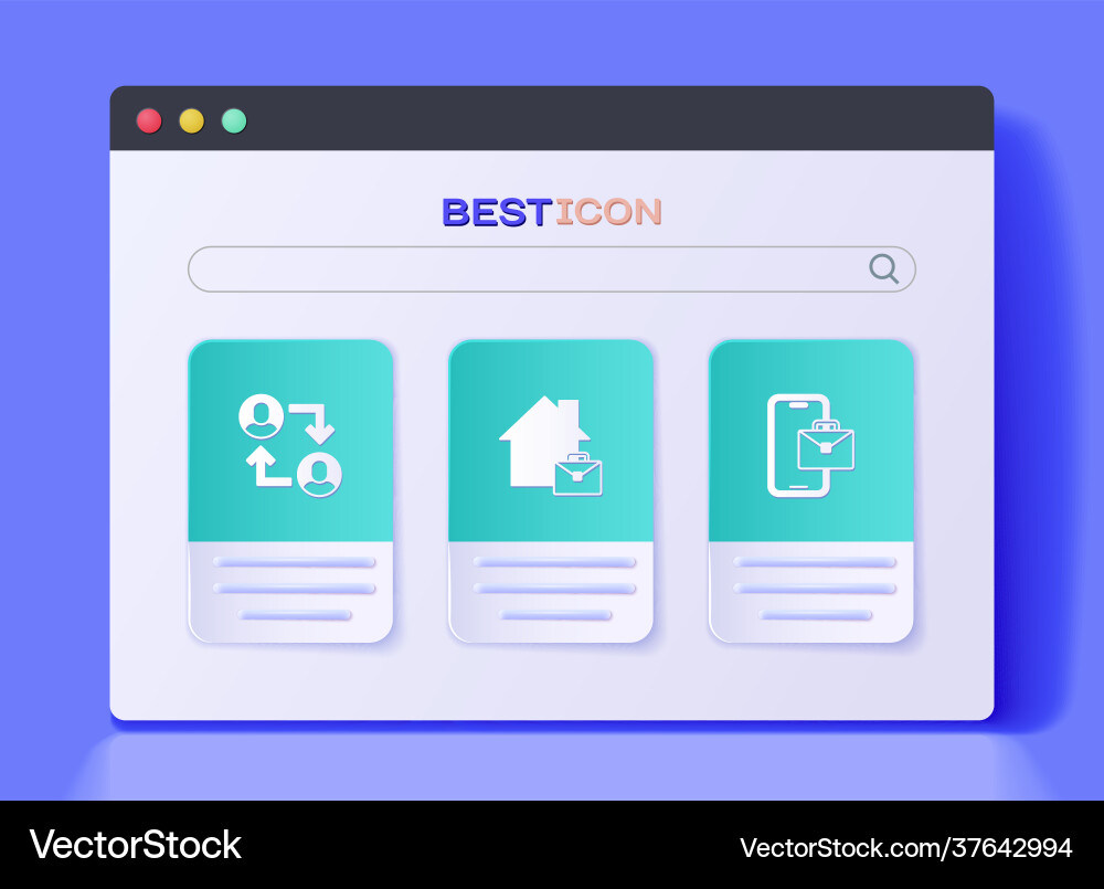 Set online working project team base Set online working project team base vector image
