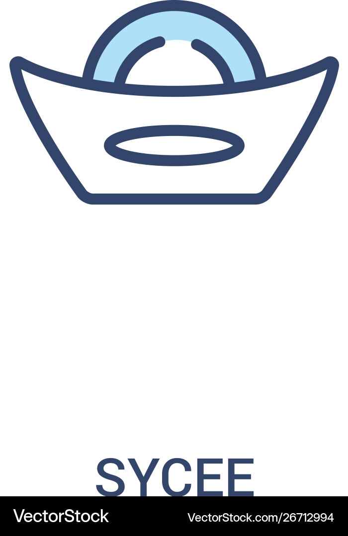 Sycee concept 2 colored icon simple line element Sycee concept 2 colored icon simple line element Vector Image