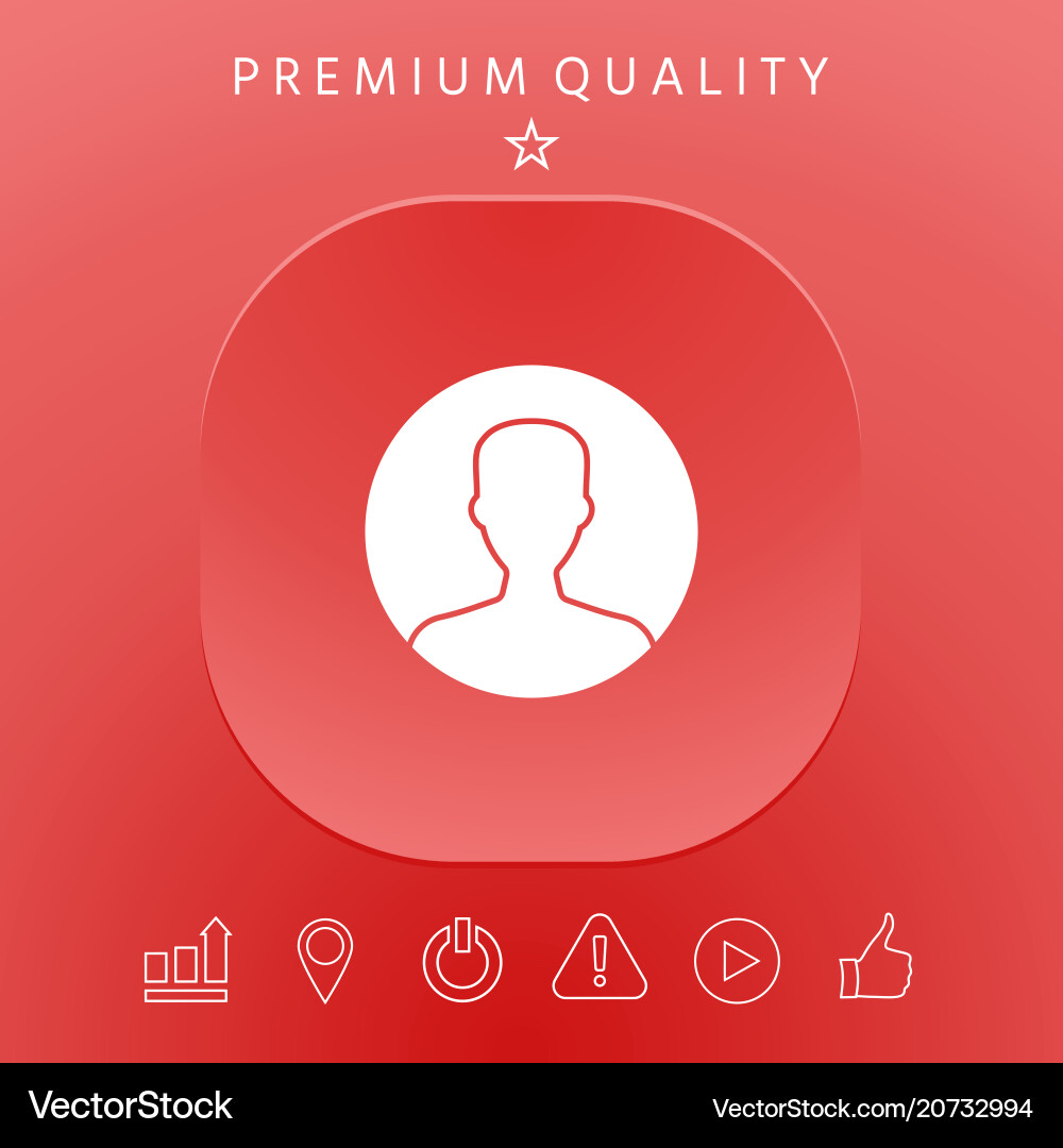 Symbol of user icon in circle profile vector image