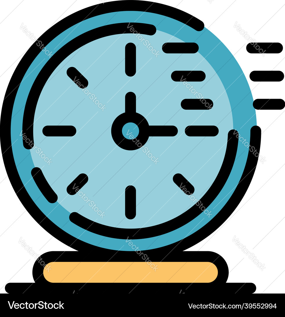 Timer clock stopwatch icon color outline Timer clock stopwatch icon color outline vector image