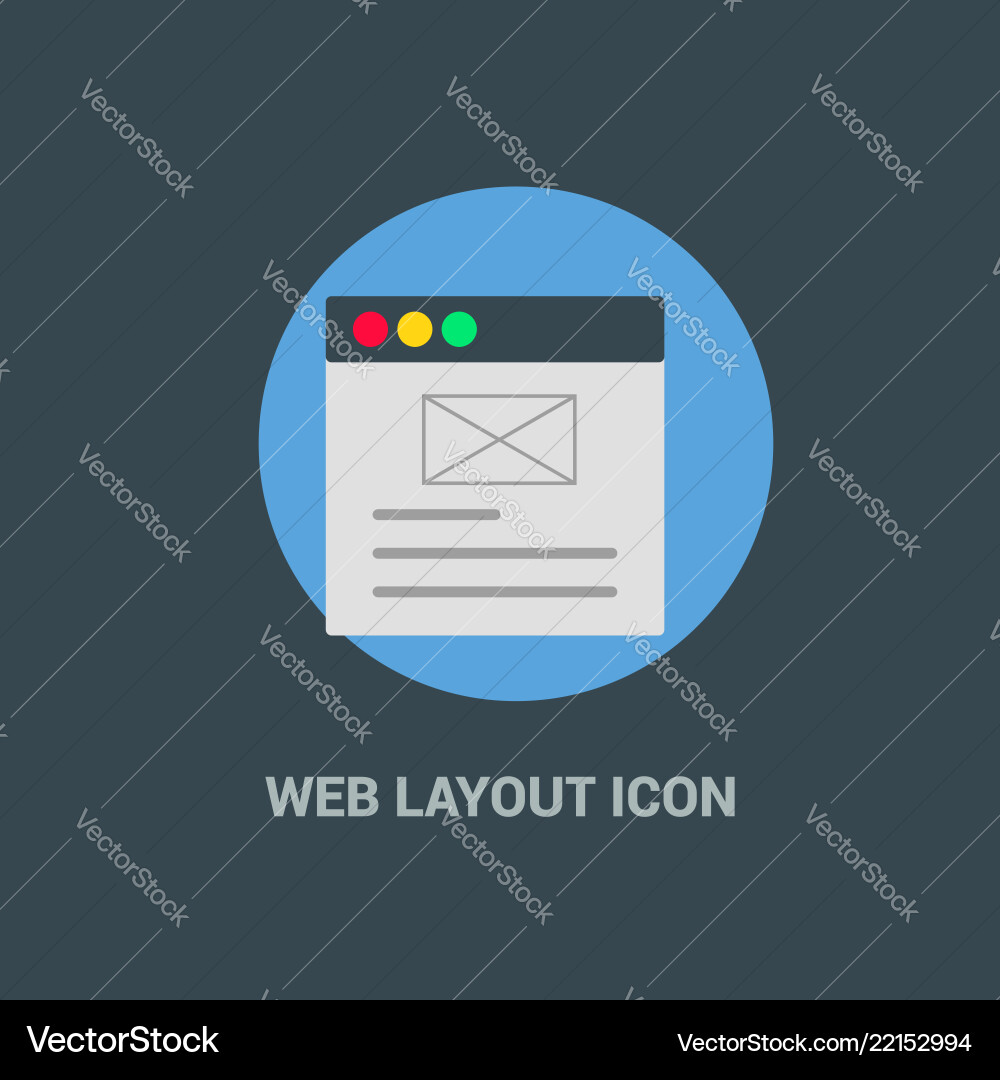 Web layout icon with creative design vector image