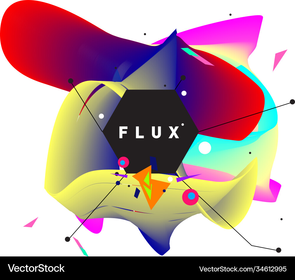 3d colorful wave background dynamic flux effect 3d colorful wave background dynamic flux effect Vector Image