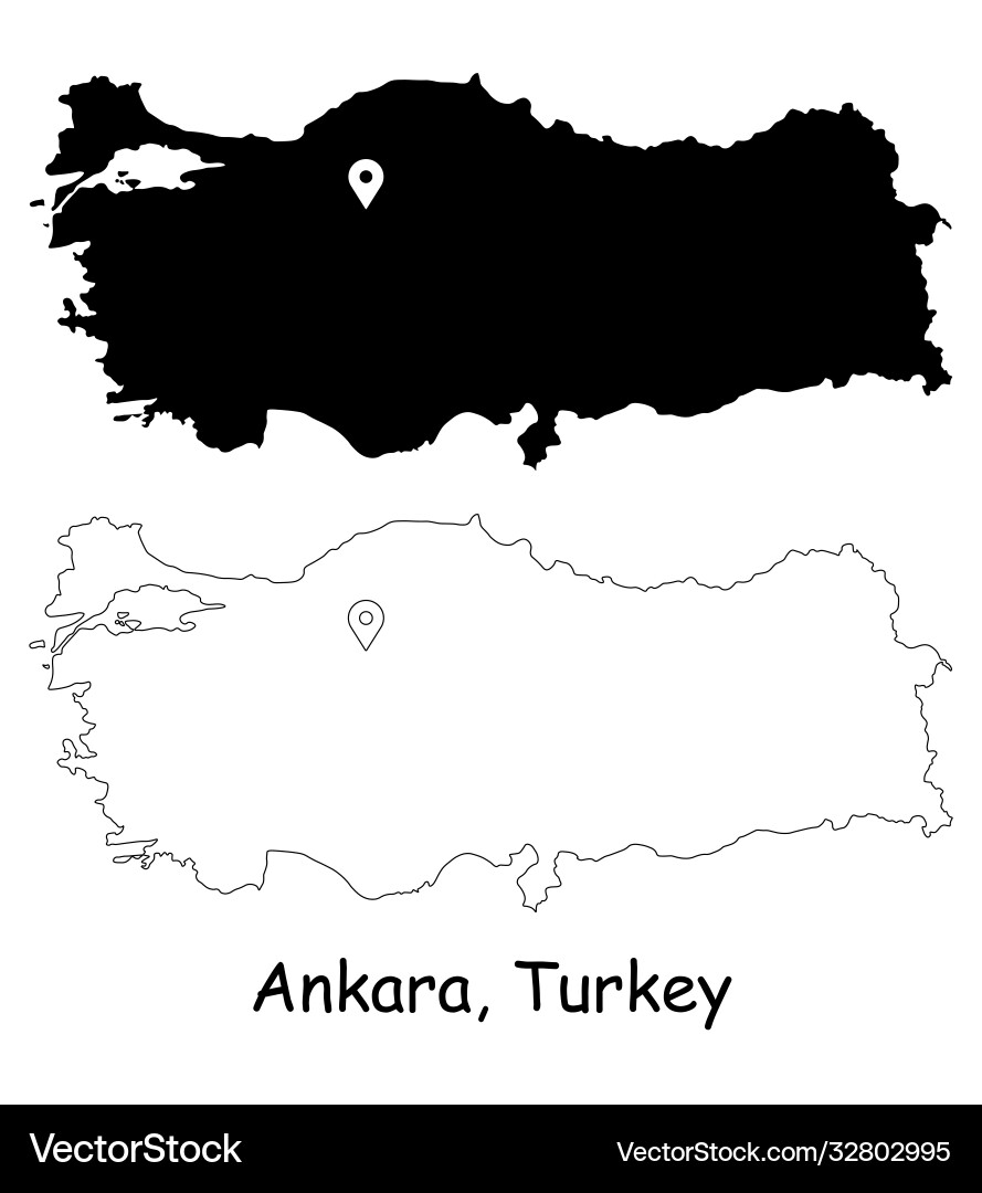 Ankara City Map - Turkey Vector Image
