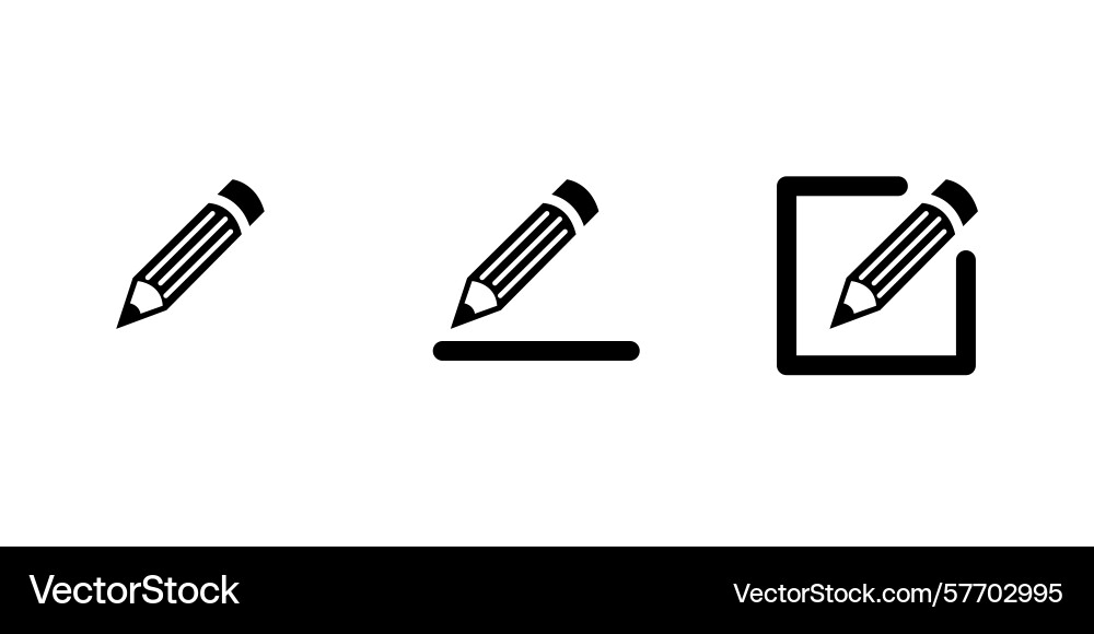 Edit icon set document text Edit icon set document text vector image