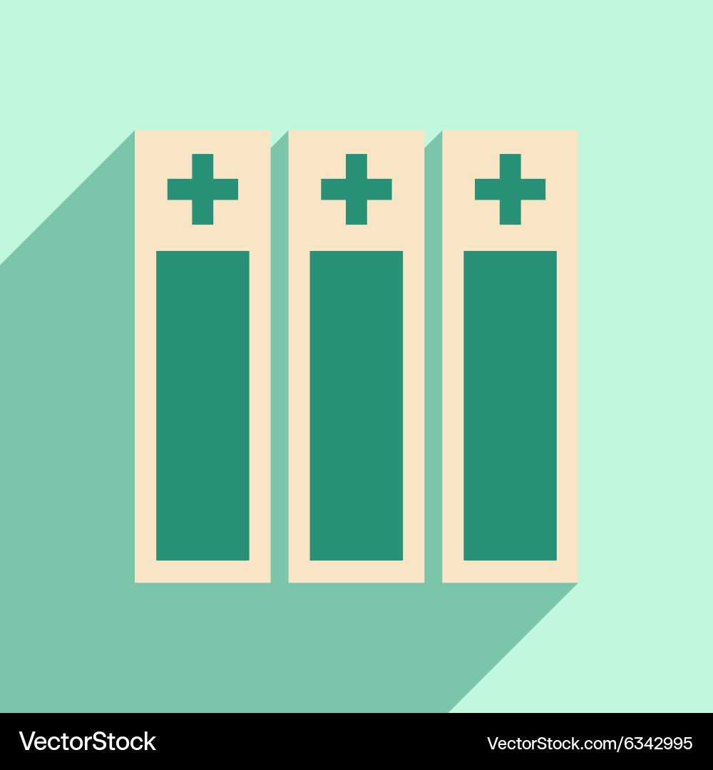 Flat with shadow icon and mobile application Vector Image