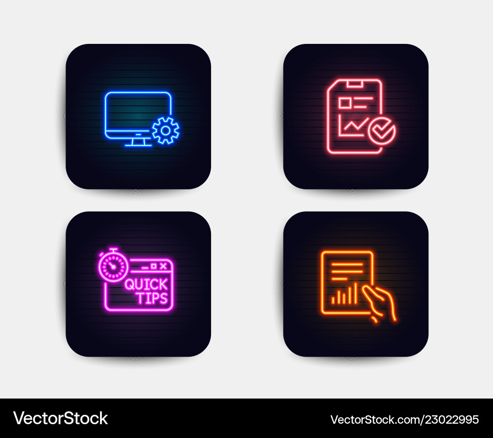 Monitor settings report checklist and quick tips Monitor settings report checklist and quick tips vector image