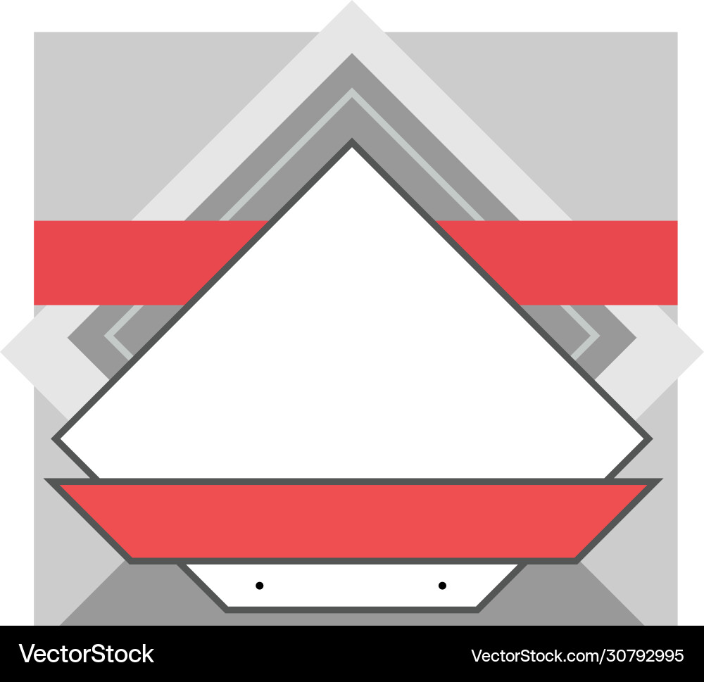 Pattern triangular design frame for text vector image