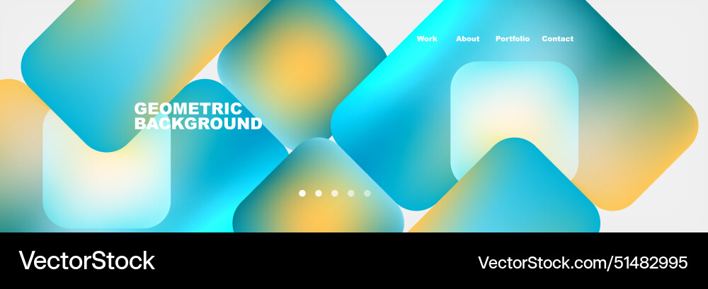 Square internet web page design template vector image