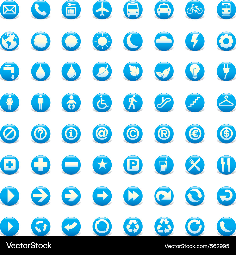 Web icons and symbols Vector Image