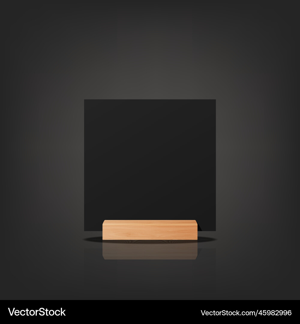 3d realistic black square vertical empty Vector Image