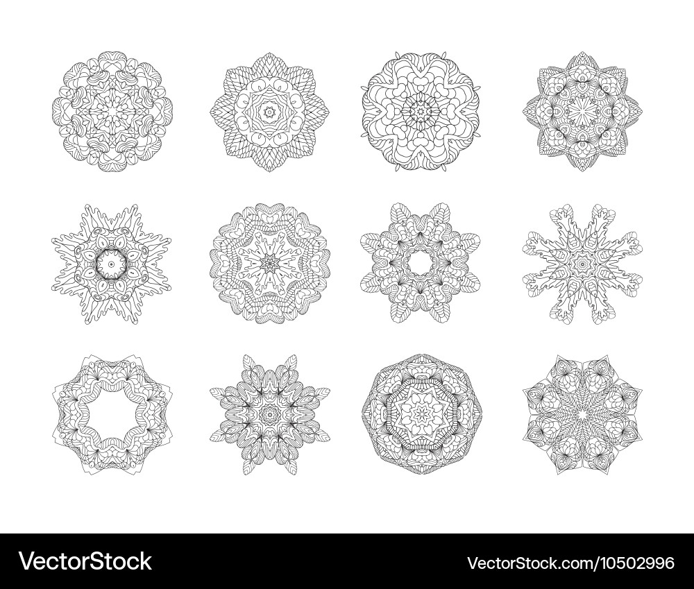 Circular pattern set Vector Image