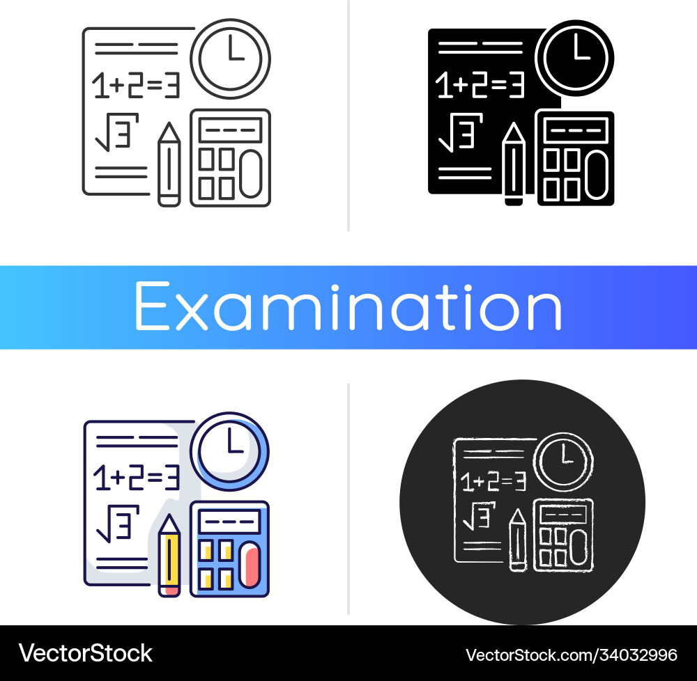 Computational exam icon Computational exam icon vector image