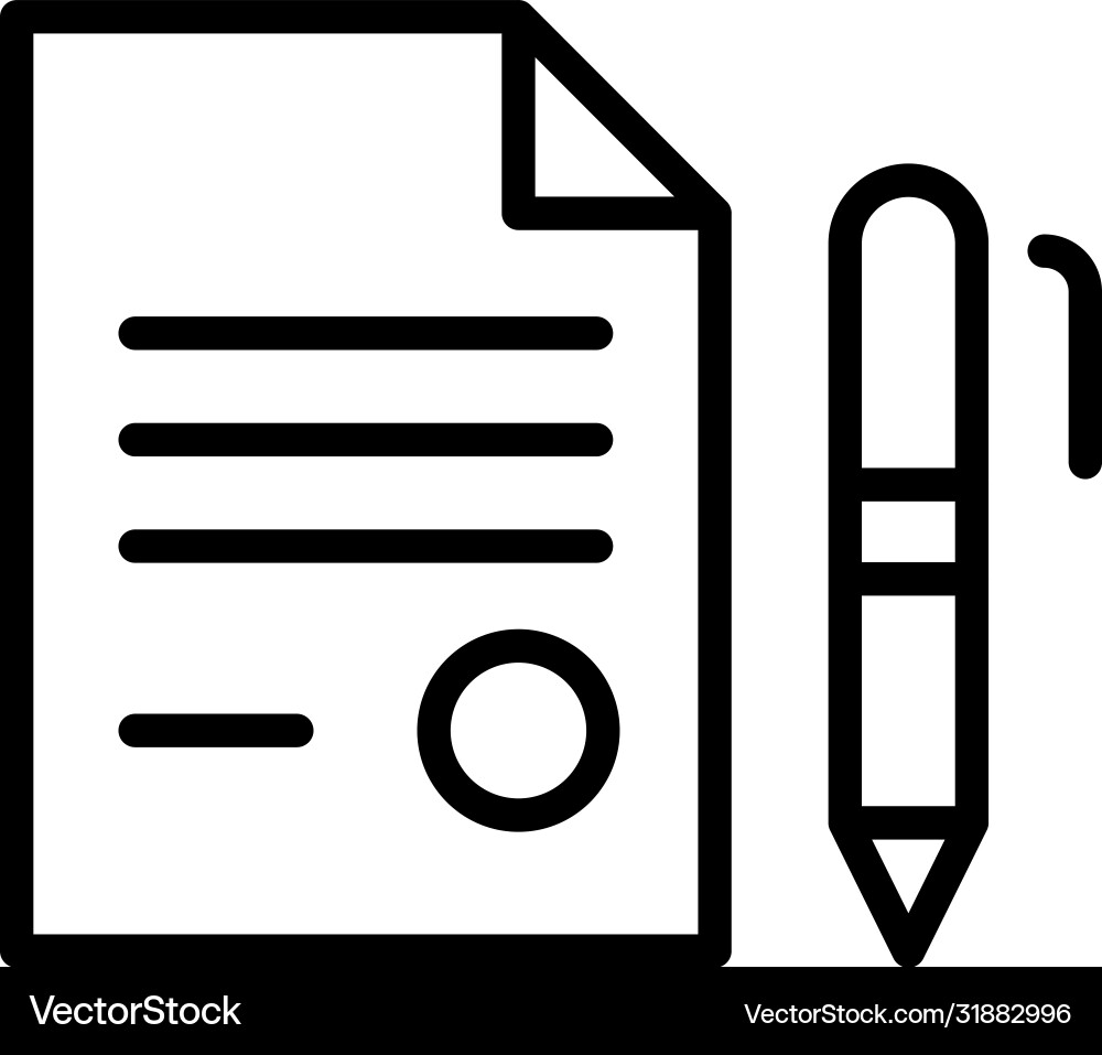Contract line icon Vector Image