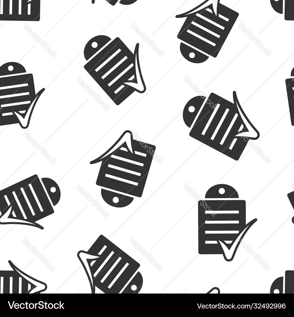 Document checklist icon in flat style report vector image