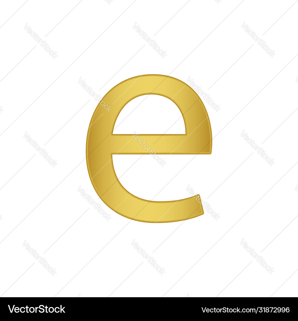Elegant Gold Letter Alphabet Vector Image