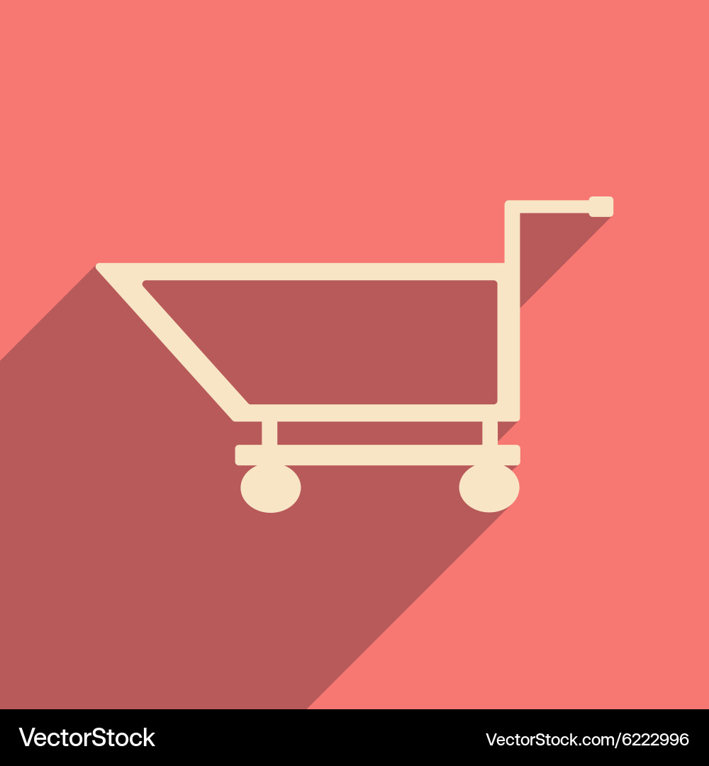 Flat with shadow icon and mobile application vector image