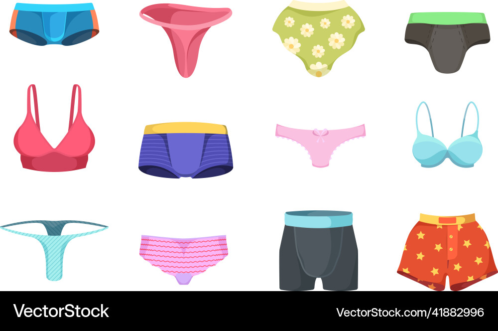 Unterwäsche Mode männliche Unterhose weiblich Unterwäsche Mode männliche Unterhose weiblich vektorbild