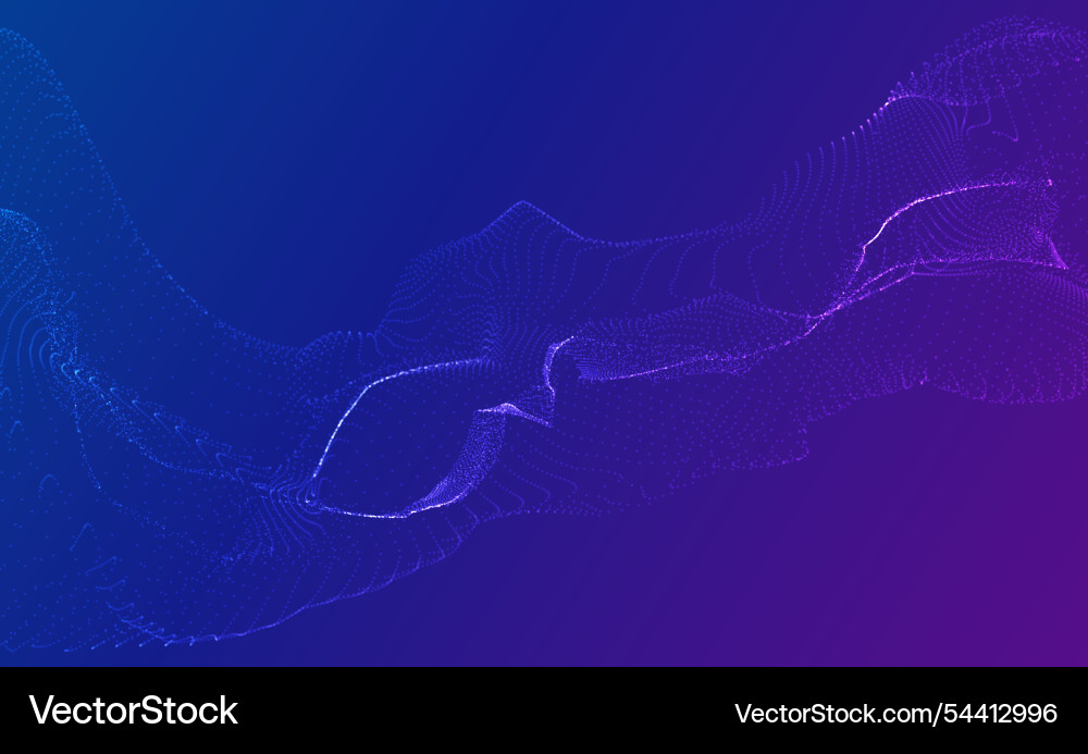 Wave of many lines flowing particles abstract Wave of many lines flowing particles abstract vector image