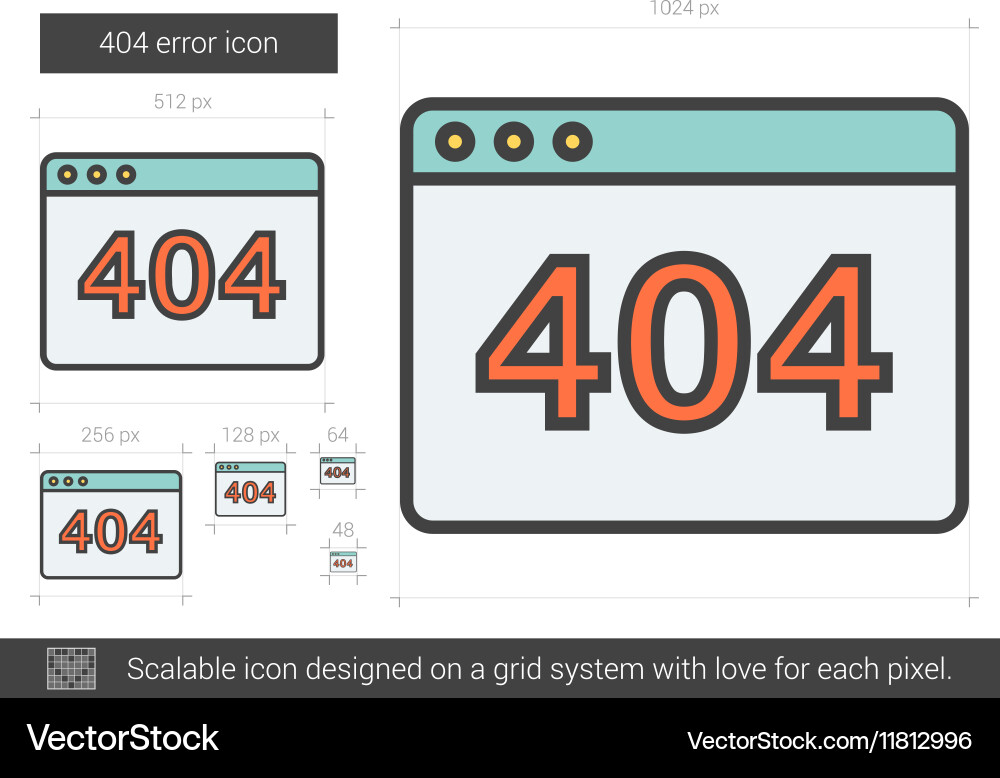 Web error line icon vector image