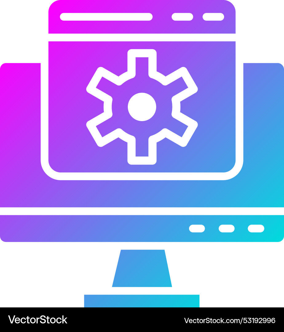 Web setting icon design vector image