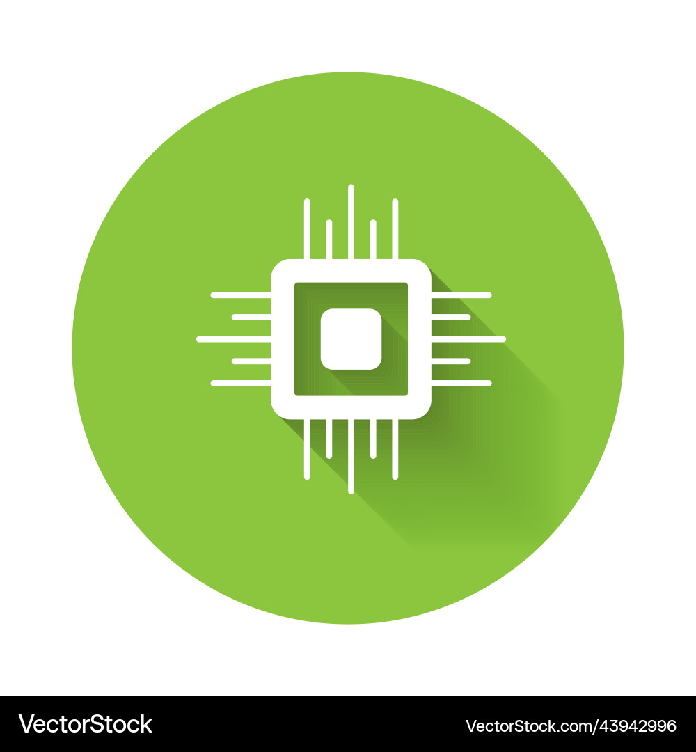 Weißer Computerprozessor mit Mikroschaltungen cpu Weißer Computerprozessor mit Mikroschaltungen cpu Vektorbild