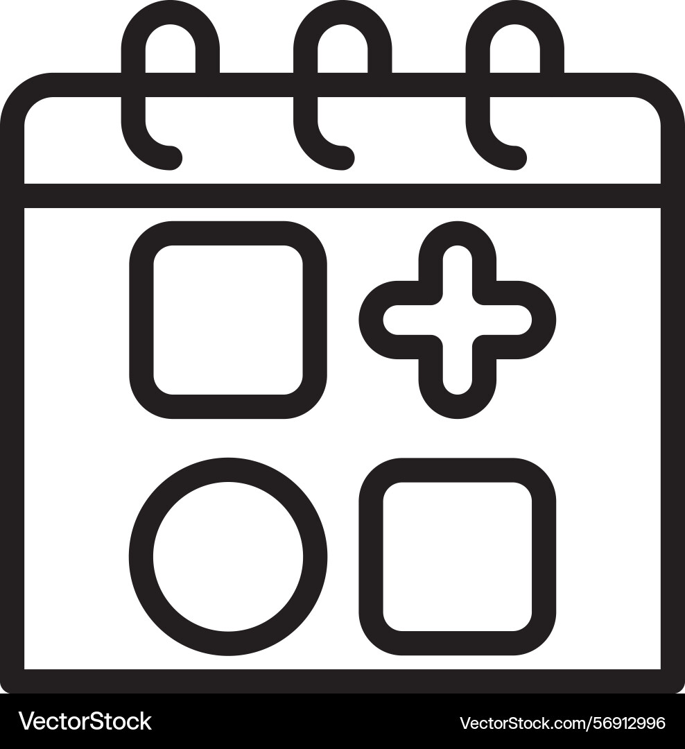 Widget linear style icon design vector image