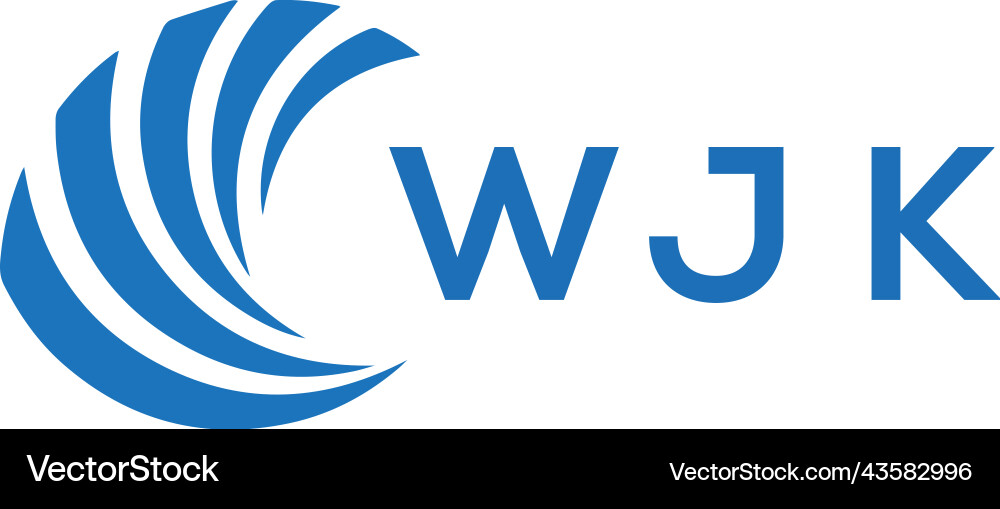 Wjk Buchstaben-Logo-Design auf weißem Hintergrund Wjk Buchstaben-Logo-Design auf weißem Hintergrund vektorbild