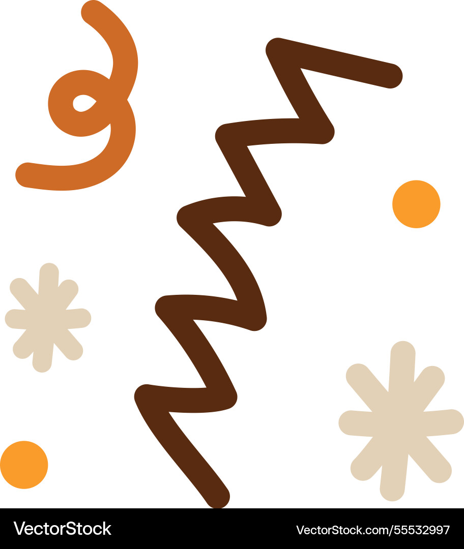 Abstract lines jagged doodle elements dynamic flow Vector Image