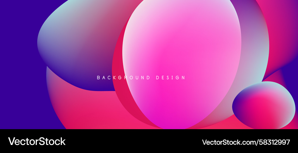 Abstract vibrant shapes blend creating dynamic Vector Image