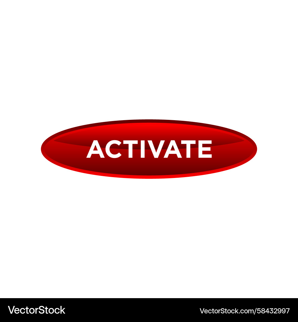 Activate Button Website Template Vector Image