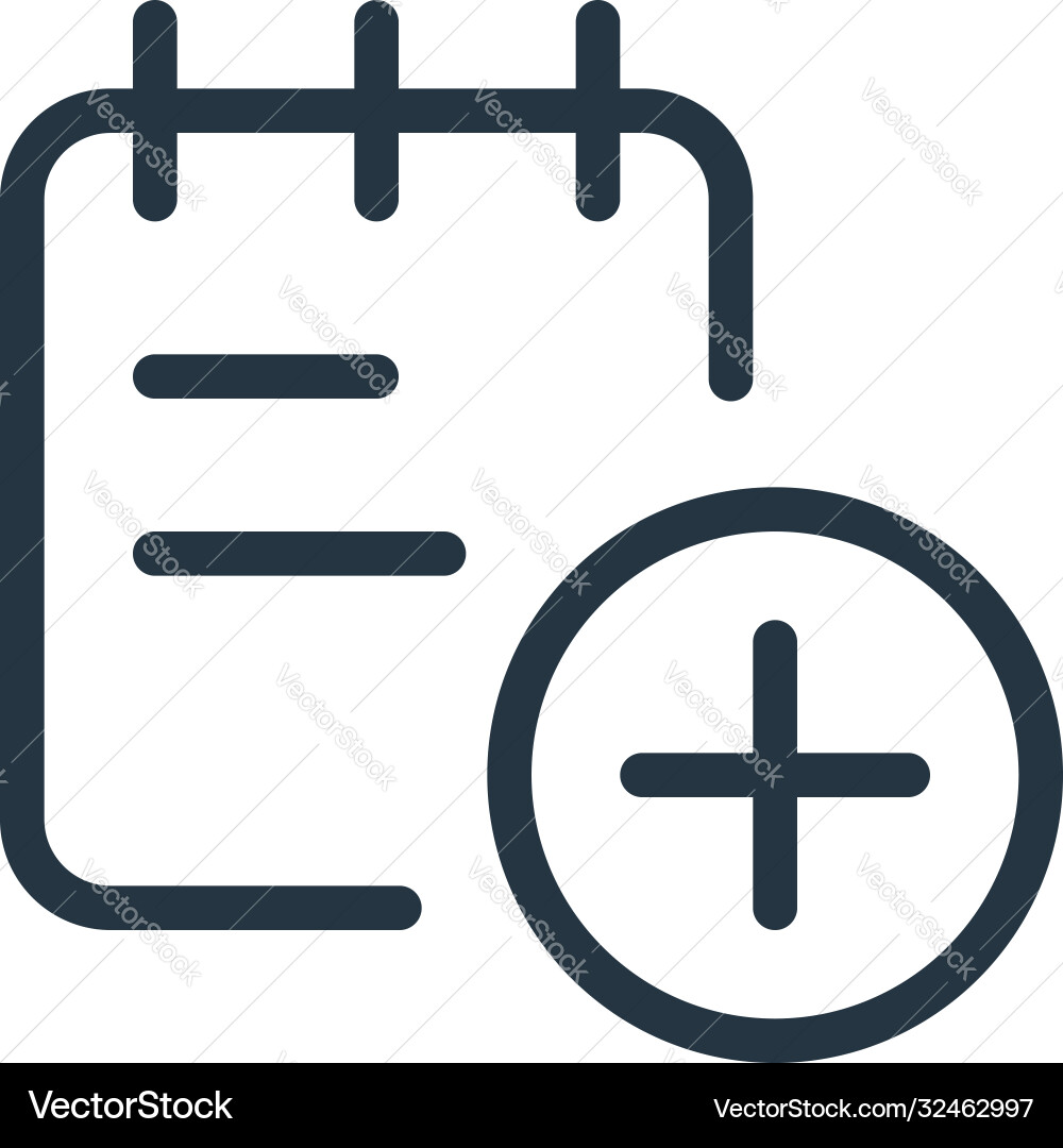 Add Button Outline Icon vector image
