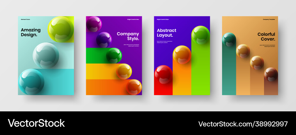 Amazing leaflet a4 design layout collection Amazing leaflet a4 design layout collection vector image