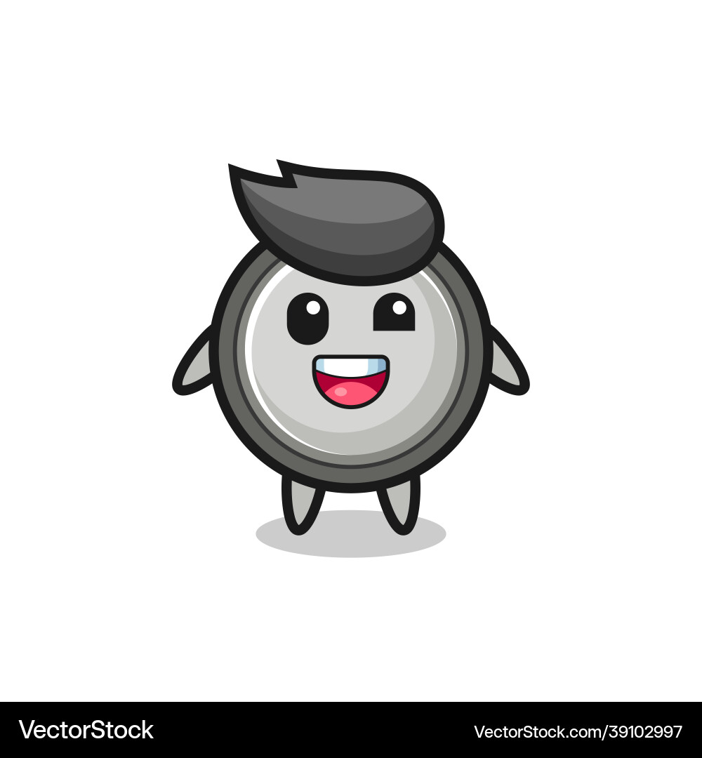An button cell character with awkward poses An button cell character with awkward poses vector image