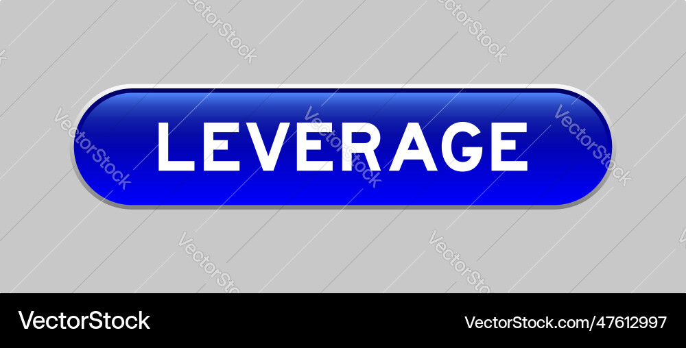 Blue color capsule shape button with word Blue color capsule shape button with word Vector Image