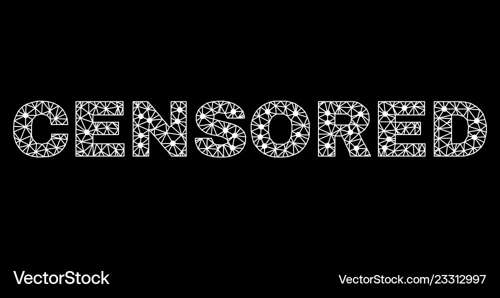 Censored text in polygonal mesh style Censored text in polygonal mesh style Vector Image