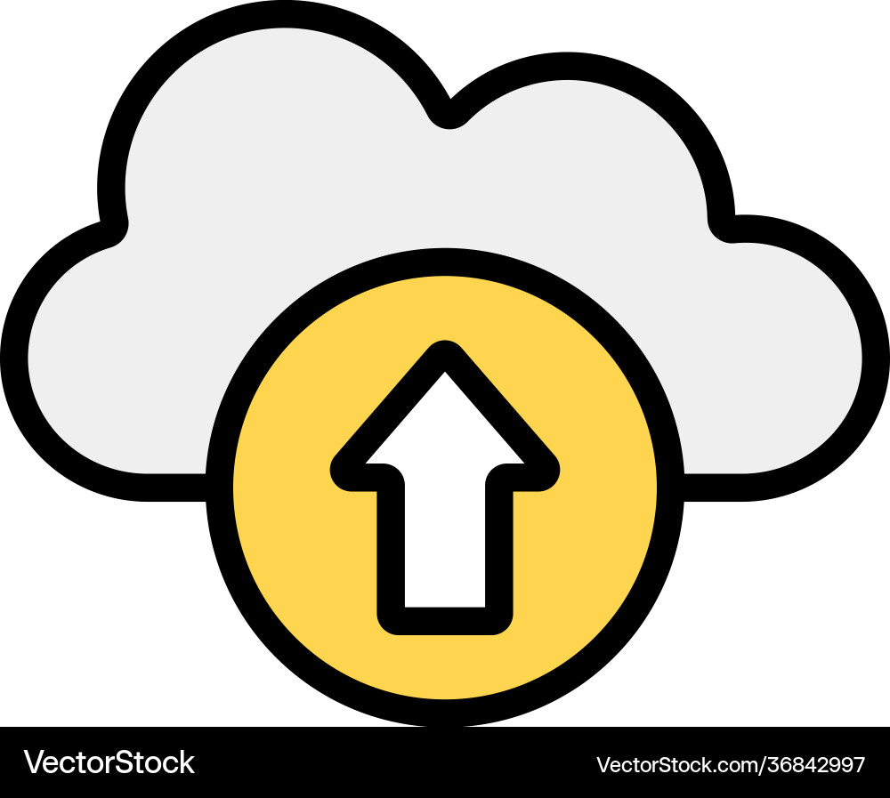 Cloud uploading vector image