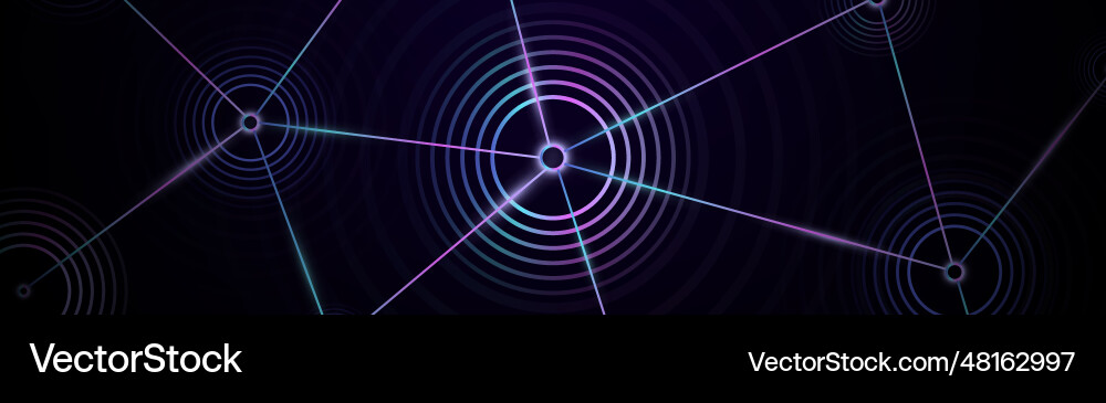 Colorful lines network connection with sound wave Colorful lines network connection with sound wave vector image