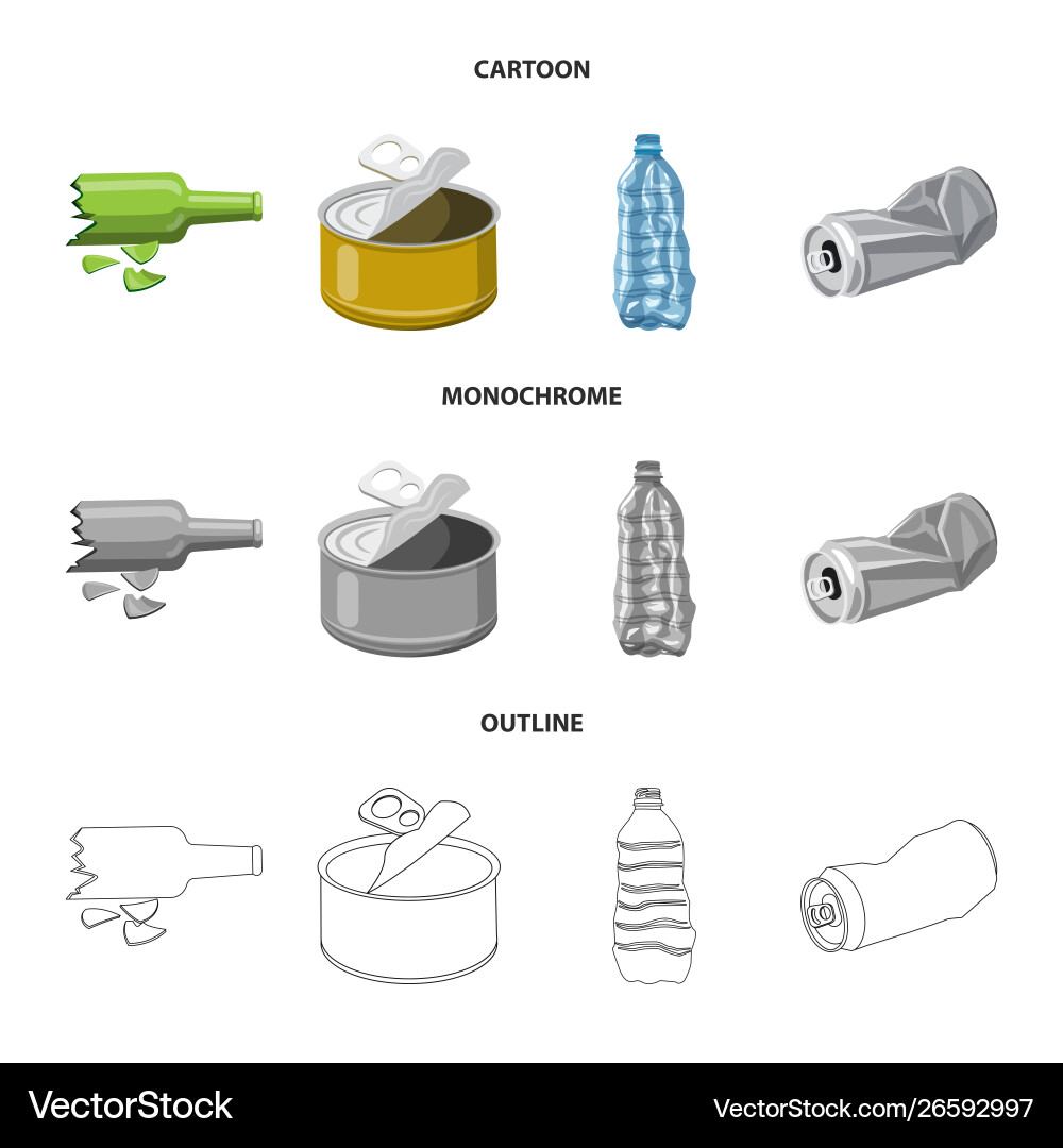 Design refuse and junk icon set Design refuse and junk icon set vector image