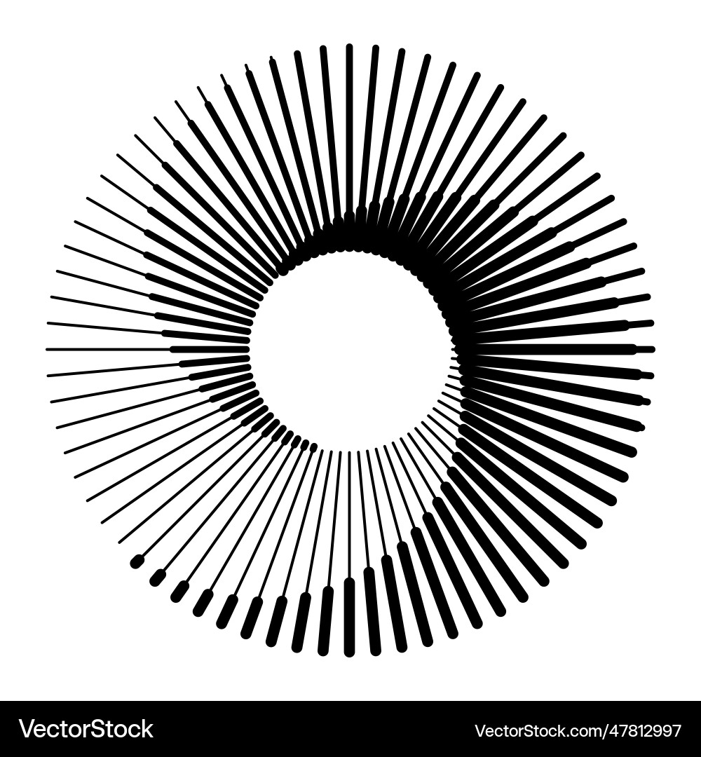 Dynamic Radial Lines - Burst Effect vector image