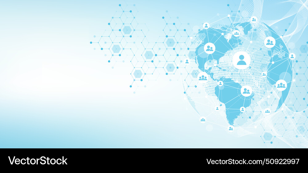 Global network connection concept big data Global network connection concept big data vector image