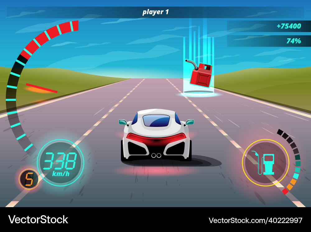 In game competition continue player used high In game competition continue player used high vector image
