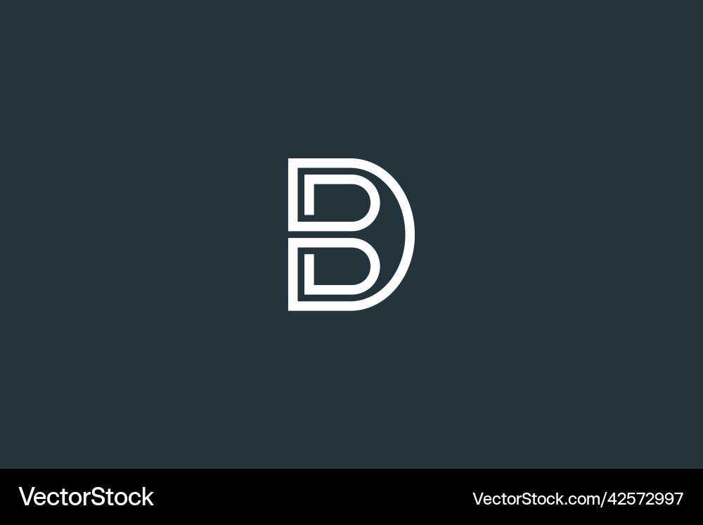 Initial letter db or bd logo design template Initial letter db or bd logo design template vector image
