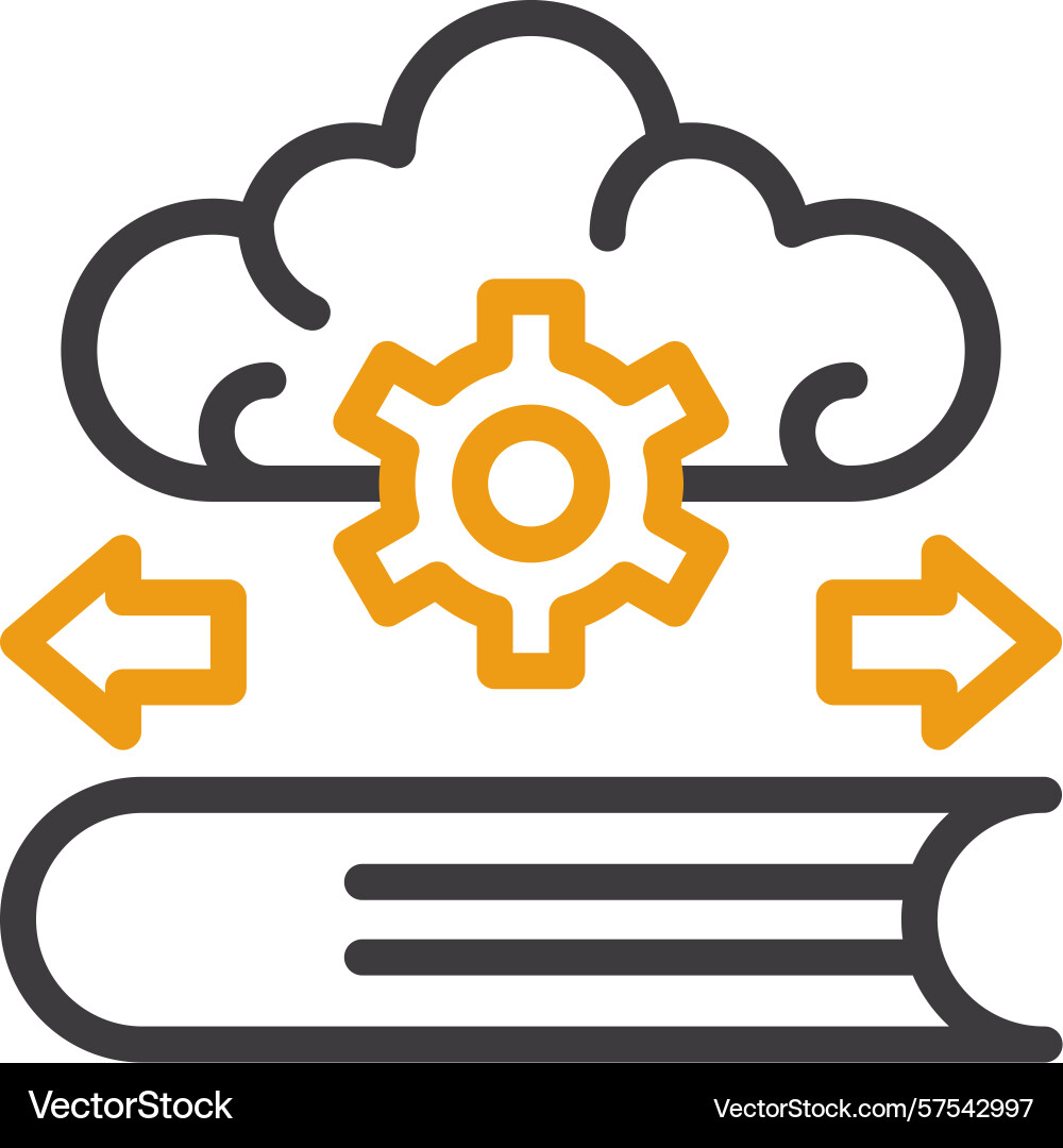 Learn flow iq two color icon Vector Image