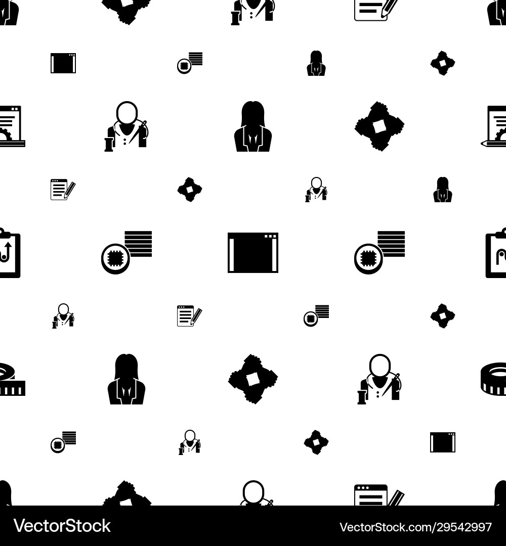 Linear icons pattern seamless included editable Linear icons pattern seamless included editable vector image