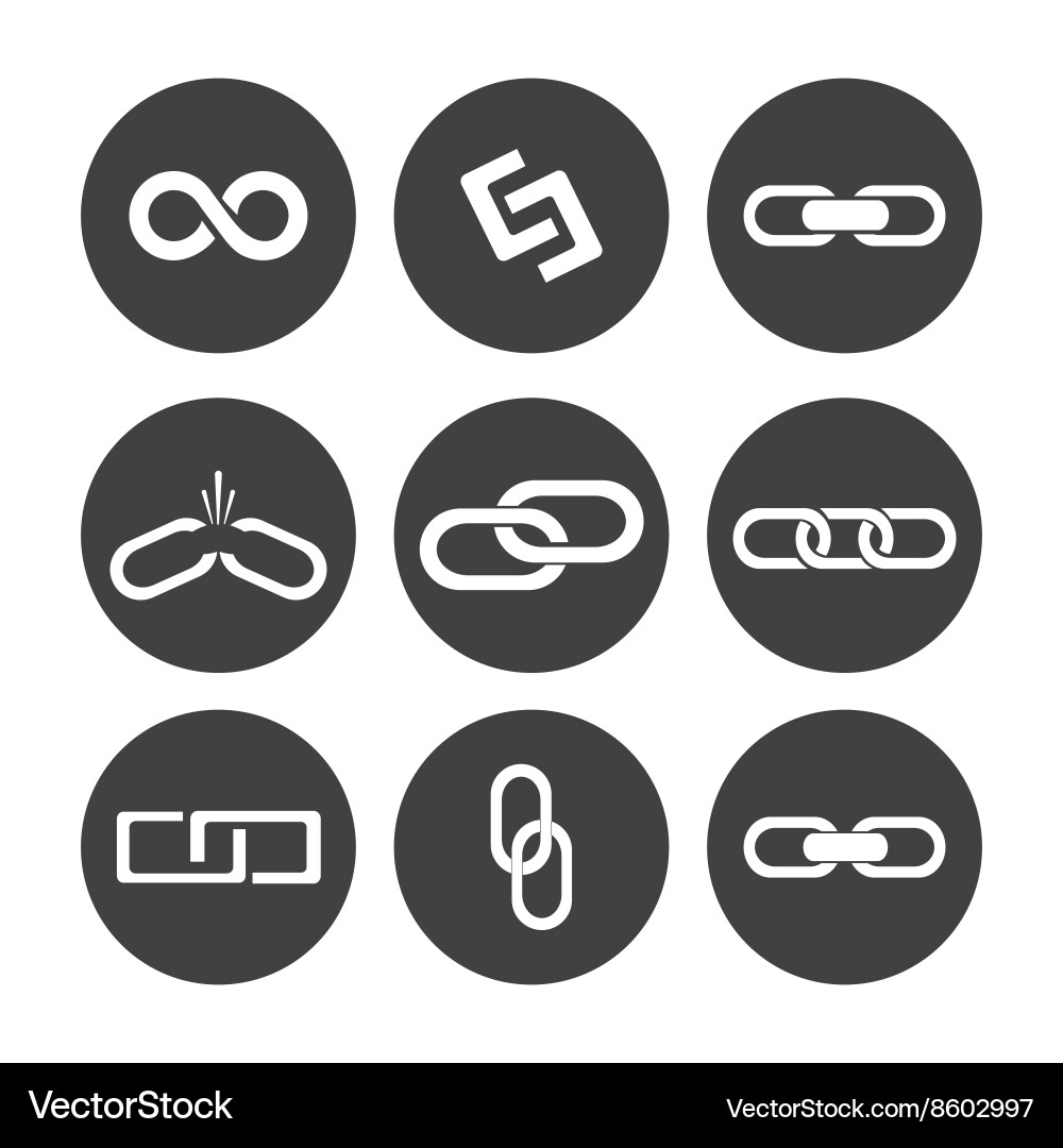 Link symbol design flat connection Vector Image